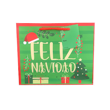 Bolsa De Regalo Navidad Nico Verde Max Feliz Navidad  x 1 und   