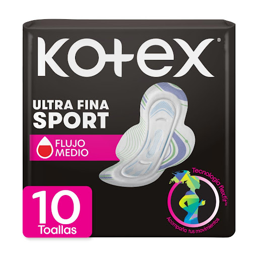 Toallas Femeninas Kotex Sport Ultradelgadas x 10 und