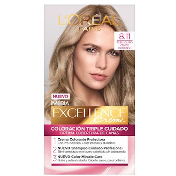 Tinte Loreal Excellence   Monotubo Tono 8.11 Caja x 1 und  