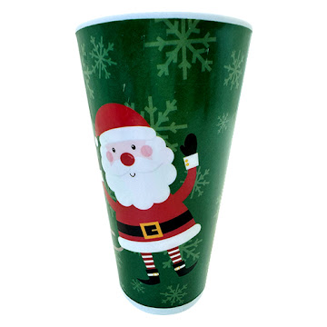 Vaso Navideño Lets Celebrate Santa y Regalos x 1 und   