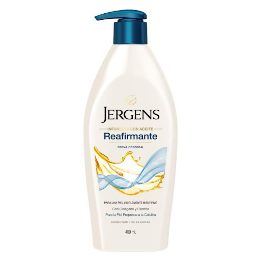 Crema Corporal Reafirmante Jergens 400 ml Jergens Botella x 1 Reafirma y mejora la elasticidad de la piel para revelar una piel visiblemente más firme y radiante. Recomendado para: piel reseca, propensa a la celulitis.
Reduce la aparición de celulitis. Contiene 