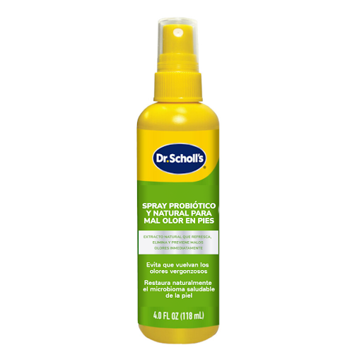 Spray Dr. Scholl´s Probiótico y Natural para Mal Olor en Pies Odor-X Frasco x 118 ml