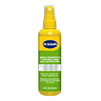 Spray Dr. Scholl´s Probiótico y Natural para Mal Olor en Pies Odor-X Frasco x 118 ml  