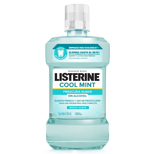 Enjuague Bucal Listerine Zero Alcohol Menta Suave x 500 ml