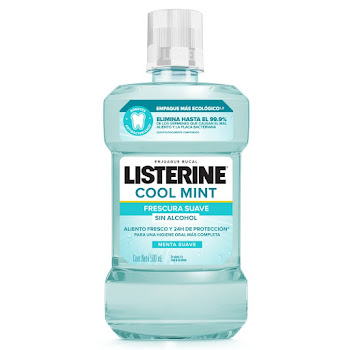 Enjuague Bucal Listerine Zero Alcohol Menta Suave x 500 ml  