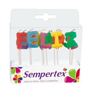 Velitas Sempertex Letras Feliz Cumpleanos x 15 und  