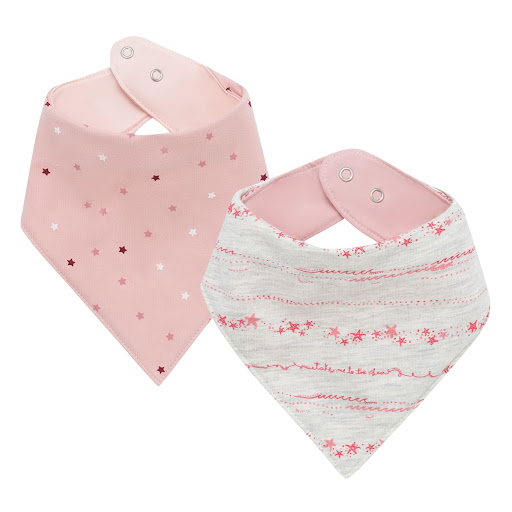 Baberos Offcorss Recién Nacido Talla M Rosado x 2 und