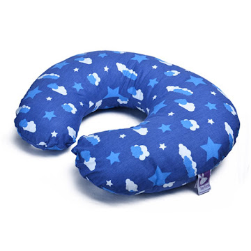 Solo Online Cojin Lactancia  Incluye   Funda   Nubes Azul Oscuro 