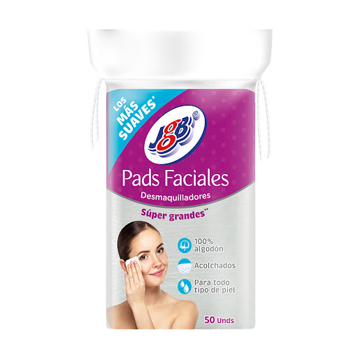 Pads Faciales JGB Algodón 100% x 50 und