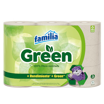 Papel Higiénico Familia Green Paquete x 9 und  