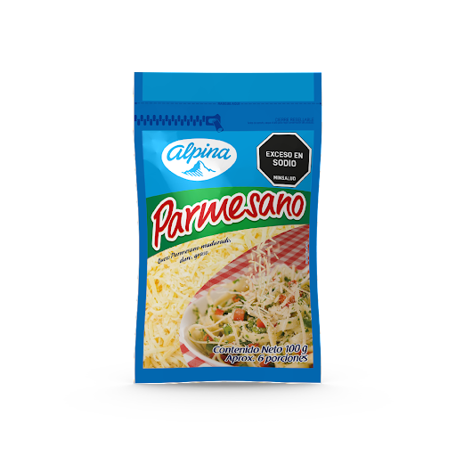 Queso Alpina Parmesano Maduro Duro Graso x 100 gr