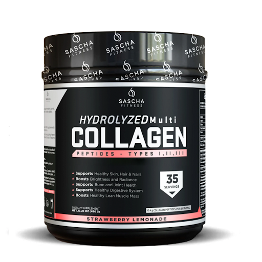 Sascha Fitness Colágeno Hidrolizado Limonada Fresa x 490 gr