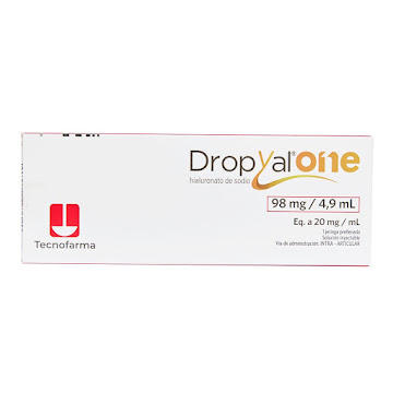 Dropyal One Hialuronato   De Sodio 98mg/4,9ml Tecnofarma Caja x 1 Jeringa Prellenada  