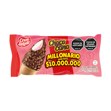 Helado Crem Helado Choco Cono Millonario Bakano x 110 gr   