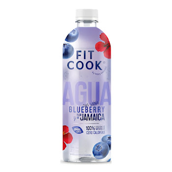 Agua Fitcook Blueberry Y Jamaica By Mary Méndez Cero Calorías x 600 ml  