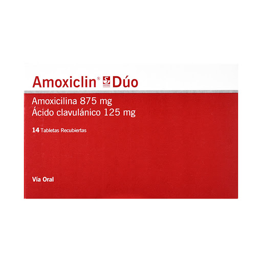 Amoxiclin Duo Amoxicilina + Ácido Clavulánico 875mg/125mg Siegfried Caja x 14 Tabletas