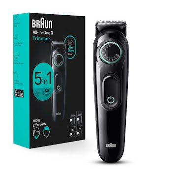 Recortadora Barba Afeitadora Eléctrica Braun Todo en Uno 3 AIO3450 Caja x 1 und  