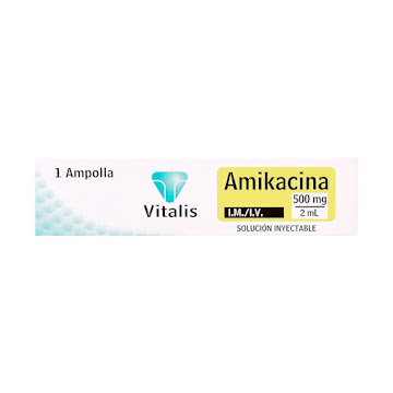 Amikacina 500mg/2ml Vitalis Caja x 1 Ampolla  