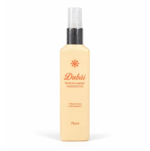 Perfume Capilar Dubai x 75 ml Vegano Cosmetics Unidad x 1 und Perfume Termoprotector Dubai para cabello. Fragancia femenina intensa y elegante con protector de calor, brillo y control frizz. Protege de plancha y secador mientras perfuma y deja suavidad sedosa.