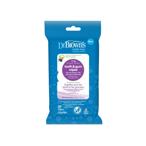 Toallitas Humedas Para Dientes Y Encias 30 Unidades Dr Brown Dr Browns Paquete x 1 Establece una rutina de cuidado dental saludable limpiando fácil y rápidamente las encías y los dientes de tu bebé después de alimentarlo con las toallitas para dientes y encías de Dr. Brown's. 
Las t