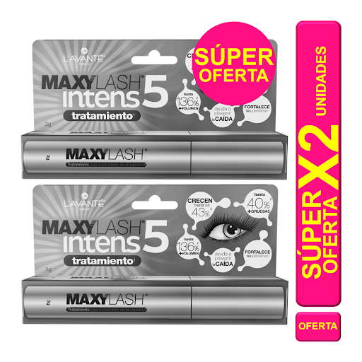 Oferta Tratamiento Para El Crecimiento De Las Pestañas Maxylash Intens5 2uni X3gr C/U 