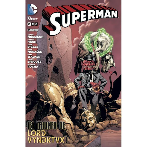 Superman No. 16. Grant Morrison Generico Libro x 1.0 SUPERMAN NÚM. 16   El solitario Clark Kent siempre ha recibido la ayuda de su casera, la amable señora Nyxly. Finalmente esta le contó a Clark la verdad: ella era una princesa de Zrfff, en la Quinta D