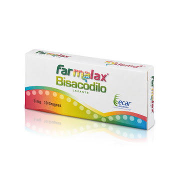 Farmalax Laxante Bisacodilo 5mg Lab Ecar Caja x 10 Grageas Farmalax Laxante Bisacodilo 5mg Lab Ecar Caja x 10 Grageas 