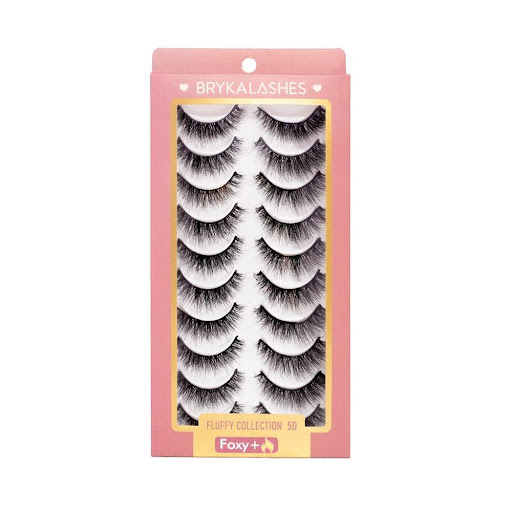 Pestañas Postizas Foxy +🔥 -10 pares Bryka Caja x 10pares Pestañas enteras 5D con banda suave, reutilizables entre 10 y 20 posturas con los cuidados adecuados. Están elaboradas en falso pelo mink, muy crespas y multicapas, con puntas largas en el extremo par