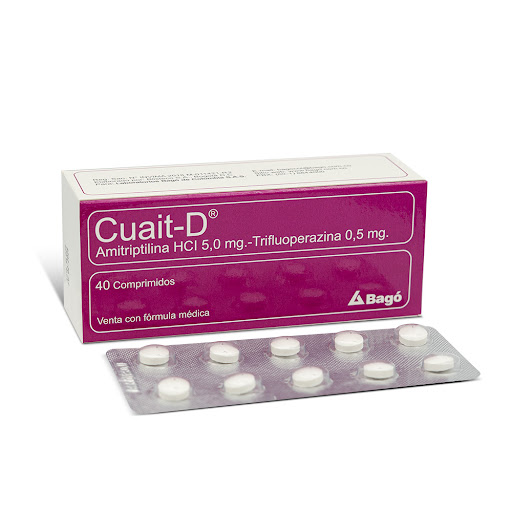 Cuait-D Amitriptilina HCI + Trifluoperazina 5.0mg/0.5mg Bagó Caja x 40 Comprimidos