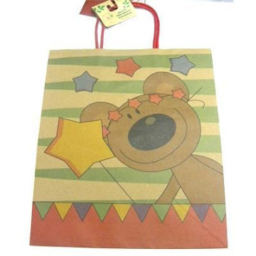 //BOLSA DE REGALO KRAFT GRANDE SURTIDA X 1 UND  