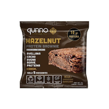 Brownie Proteico De Con Crema De Avellanas Qunno x 50 gr  