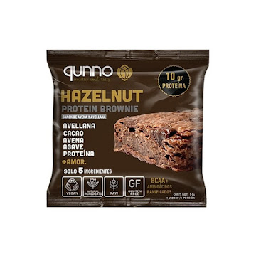 Brownie Proteico De Con Crema De Avellanas Qunno x 50 gr  