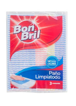 //PAÑO BON BRILL LIMPIATODO ANTIBACTERIAL X3UND                         