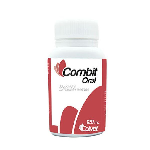 COMBIT ORAL 120 ML Colvet  x 1 Combit OralSuplemento alimenticio con vitaminas y minerales para todas las etapas productivas en bovinos, equinos, porcinos, ovinos, caprinos, perros y gatos.Características:Fórmula balanceada: Aporta