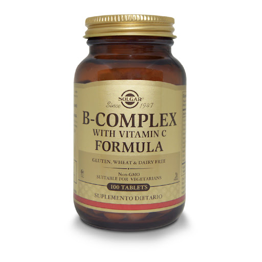 Complex With Vitamin C Vitamina C + Vitamina B1 500mg/10mg Solgar B Frasco x 100 Tabletas