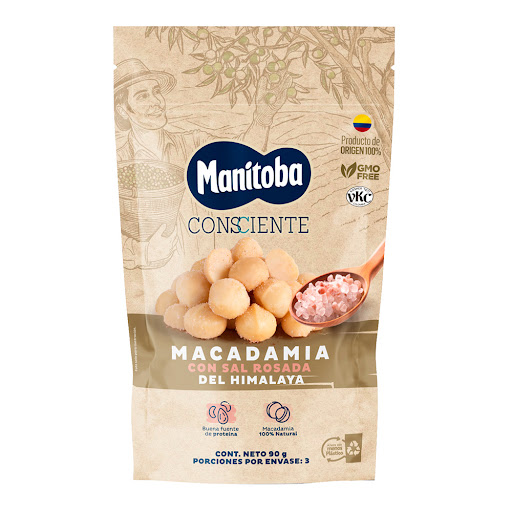 Macadamia Manitoba Con Sal Del Himalaya x 90 gr
