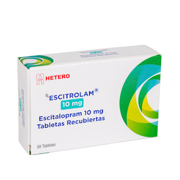 Escitrolam Escitalopram 10mg Caja x 30 Tabletas  