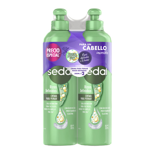 Crema Para Peinar Sedal Rizos Definidos 2 x 300 ml