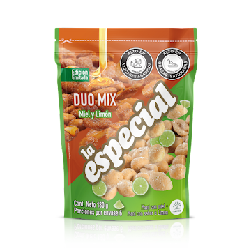 Mani La Especial Duo Mix Miel Y Limón Doypack x 180 gr  
