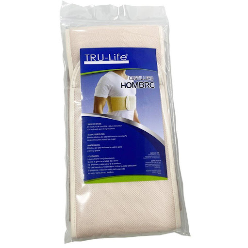 COSTILLERO HOMBRE TALLA S TRULIFE BOLSA x 1 Costillero regulable para hombre que ayuda a mejorar dolores en el tórax y mantiene los órganos en su lugar