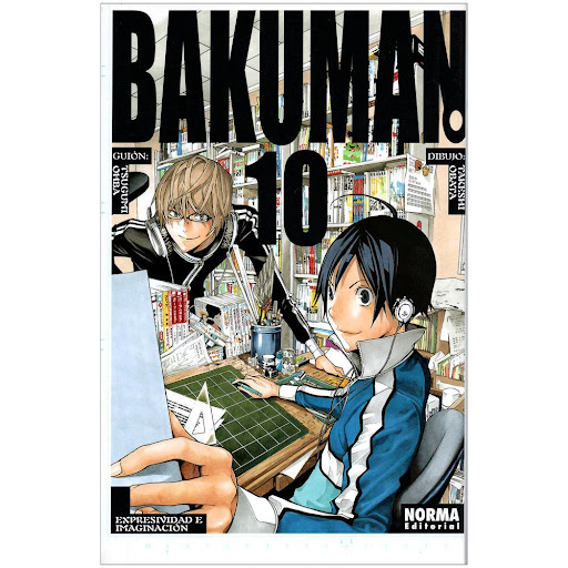 Bakuman No. 10 Editorial Norma Libro x 1.0 BAKUMAN. 10   Autores:Takeshi Obata, Tsugumi Ohba  Colecciones:CÓMIC MANGA  Editoriales:NORMA Editorial  Series:BAKUMAN   PUBLICAR EN LA SHONEN JUMP SOLO ERA EL PRINCIPIO DE SU SUEÑO... ¡EL METAMANGA 