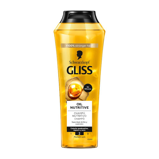 Shampoo Schwarzkopf Gliss Oil Nutritive Botella x 400 ml