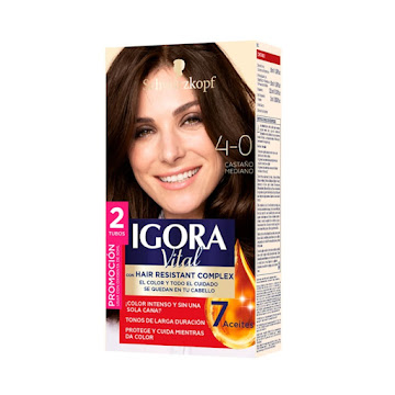 Tinte Igora Vital 4-0 Castaño Mediano Caja x 1 und  