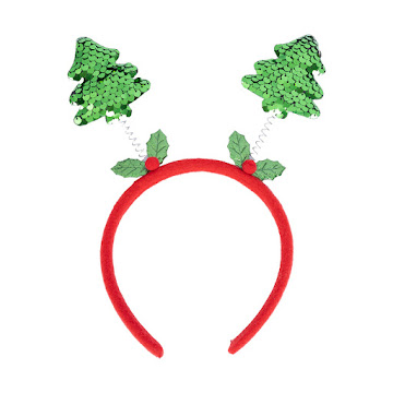 Diadema Navideña De   Árbol Verde x 1 und 