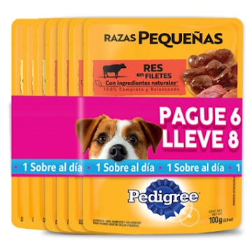 Comida Húmeda Pedrigree Adultos Razas Pequeñas Res x 8 und  