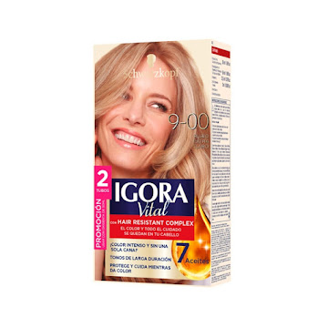 Tinte Igora Vital 9-00 Rubio Extra Claro Caja x 1 und  