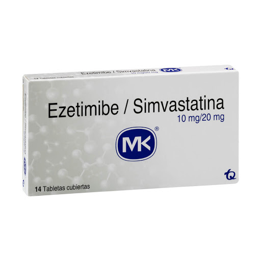 Ezetimibe / Simvastatina MK 10mg/20mg Caja x 14 Tabletas