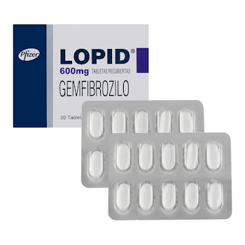 Lopid Gemfibrozilo 600 mg Pfizer Caja x 20 Tabletas  