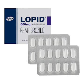 Lopid Gemfibrozilo 600 mg Pfizer Caja x 20 Tabletas  