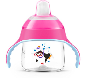 Vaso Philips Avent   Anti Goteo Rosado Con Asas X70Z. X1Und 